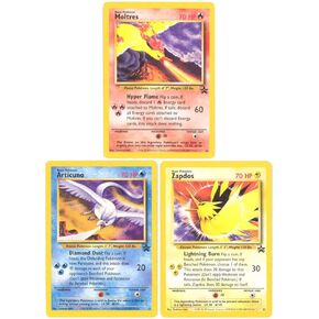 Pokemon Promo Single Card Set of All 3 Rare Legendary Birds Moltres, Articuno & Zapdos