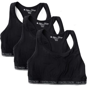 Fishers Finery Racerback Bralette - Everyday Comfort Wireless and Seamless Ultra Soft