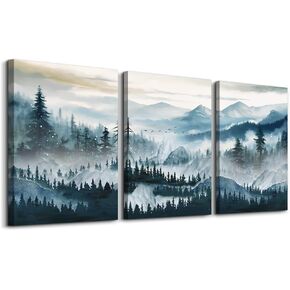 MHARTK66 Canvas Wall Art For Bedroom Modern Wall Decorations For Living Room Boho Wall Decor Office Abstract Vintage Flowers Wall Painting Ready To Hang Framed Wall Pictures Home Decor Art 3 Panels