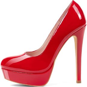 GENSHUO Platform Pumps Closed Toe Stilettos Heels Sexy Pumps High Heels for Women Round Toe Party Club Wedding Prom Stilettos in Kuwait