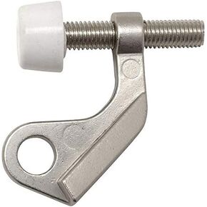 10 Pack - Designers Impressions Satin Nickel Heavy Duty Door Guard Hinge Pin Adjustable Door Stop : 8337