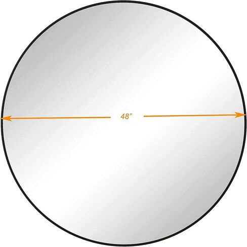 48 Inch Oversized Big Size Circular Mirror Wall Mirror, Round Vanity Mirror Metal Framed Dressing Mirror for Bathroom, Living Room, Bedroom in Saudi Arabia