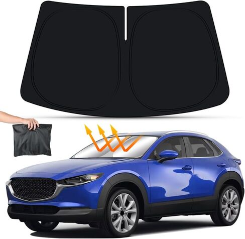 Car Sun Shade for Mazda CX-30 CX30 2020 2021 2022 2023 2024 SUV Auto Interior Accessories Front Windshield Sunshade Foldable Insulation Reflective Protector Parasol Window Curtains Cover Visor in Saudi Arabia