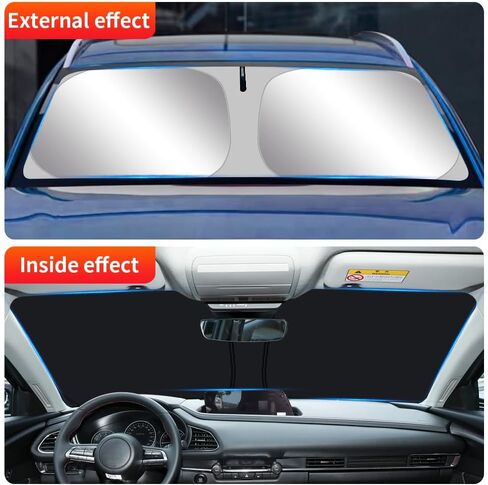 Car Sun Shade for Mazda CX-30 CX30 2020 2021 2022 2023 2024 SUV Auto Interior Accessories Front Windshield Sunshade Foldable Insulation Reflective Protector Parasol Window Curtains Cover Visor in Saudi Arabia