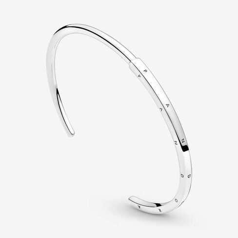 Pandora Jewelry Signature I-D Open Bangle Bracelet for Women, With Gift Box in Saudi Arabia