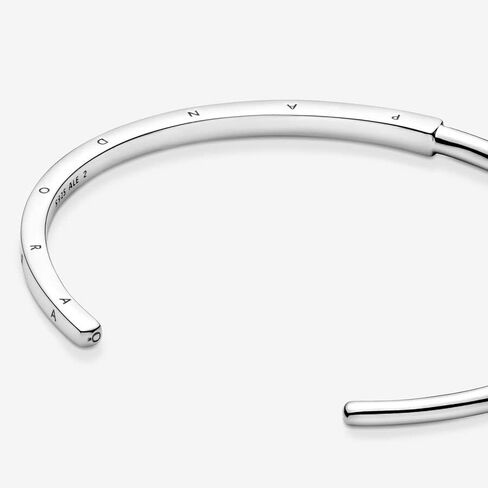 Pandora Jewelry Signature I-D Open Bangle Bracelet for Women, With Gift Box in Saudi Arabia