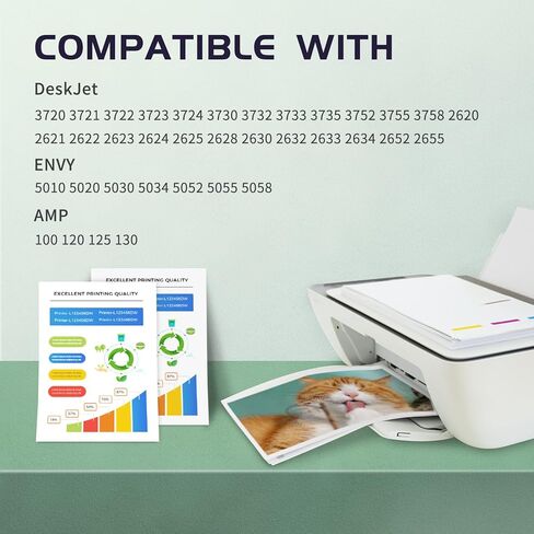 استبدال خرطوشة الحبر المعاد تصنيعها من ZIPRINT لحزمة HP 65XL 65 XL Combo Pack N9K04AN لـ Envy 5055 5052 5058 DeskJet 3755 2655 3720 3722 3723 3752 3758 2652 طابعة عالية الإنتاجية (1 أسود، 1 ثلاثي الألوان) in Kuwait