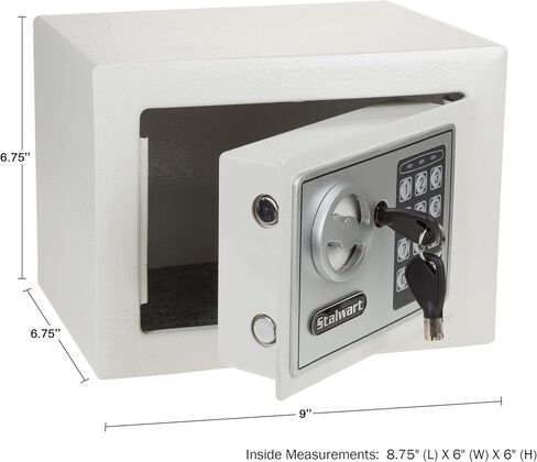 Digital Safe - Electronic Steel Safe with Keypad and Manual Override Keys - Protect Money, Jewelry, Passports - For Home, Business by Stalwart (Pink) in Saudi Arabia