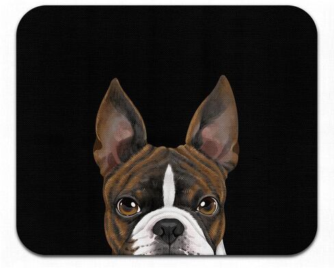 لوحة ماوس مستطيلة غير قابلة للانزلاق، وسادة ماوس للكلاب من WIRESTER Boston Terrier باللونين الأحمر والأبيض للمنزل والمكتب ومكتب الألعاب in Saudi Arabia