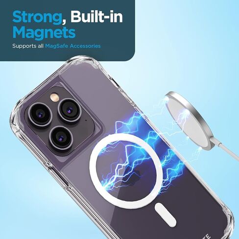 Case-Mate iPhone 15 Plus / 14 Plus 6.7"" Case - Touch of Pearl [10FT Drop Protection] [Compatible with MagSafe] Magnetic Cover with Cute Bling Sparkle, Anti-Scratch, Shockproof, Slim, CM049250-V15P in Saudi Arabia