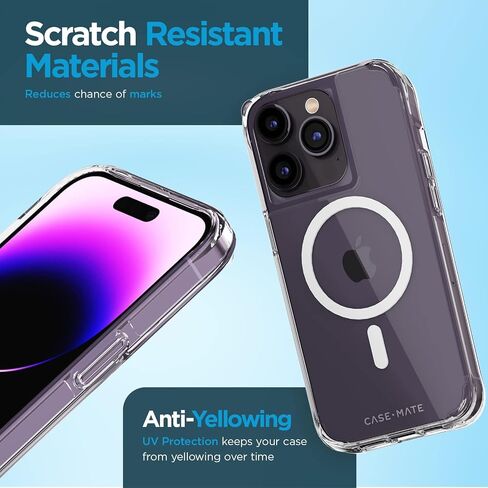Case-Mate iPhone 15 Plus / 14 Plus 6.7"" Case - Touch of Pearl [10FT Drop Protection] [Compatible with MagSafe] Magnetic Cover with Cute Bling Sparkle, Anti-Scratch, Shockproof, Slim, CM049250-V15P in Saudi Arabia