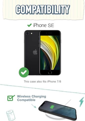 حافظة Smartish iPhone SE النحيفة - Gripmunk [خفيفة الوزن + واقية] غطاء رفيع لهاتف Apple iPhone SE 2022/2020 وiPhone 7/8 - Black Tie Affair in Kuwait