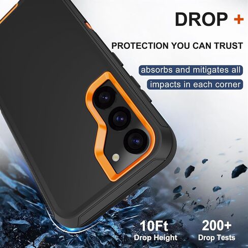 for Samsung Galaxy S23 Case with Belt Clip Holster, 2X Screen Protector, [Military Grade Protection] Heavy Duty Full Body Shockproof Dust-proof Rugged Protective Cover for Samsung S23 5G (Black) in Saudi Arabia