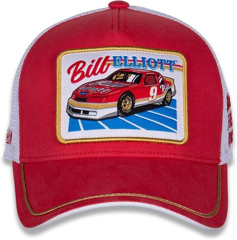 قبعة Bill Elliott #9 أسرع سيارة سباق في العالم من NASCAR ذات رقعة خلفية شبكية حمراء لسائقي الشاحنات in Saudi Arabia