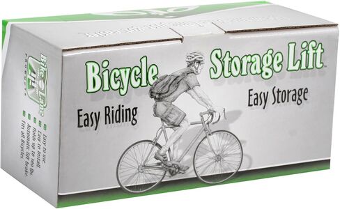 Bike Hanger Set - Set of 2 Overhead Pulley System Bike Hangers for Garage or Shed with 100lb Capacity for Bicycles or Ladders by Rad Sportz (Green) in Saudi Arabia