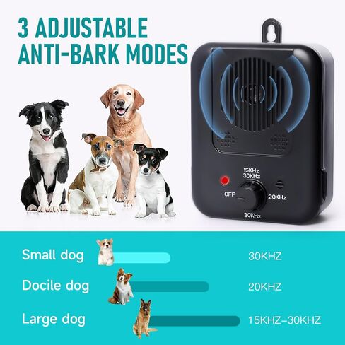 Anti Barking Devices, 2 Pack Dog Bark Stop Devices with 3 Modes, Rechargeable Ultrasonic Dog Barking Deterrent Devices in Kuwait