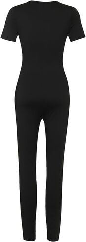 المرأة قصيرة الأكمام مثير الخامس الرقبة نحيل الساق Bodycon بذلة in Saudi Arabia