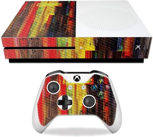 غلاف MightySkins من ألياف الكربون لجهاز Microsoft Xbox One S - خشبي | لمسة نهائية واقية ومتينة من ألياف الكربون | سهل التطبيق والإزالة وتغيير الأنماط | صنع في الولايات المتحدة الأمريكية in Saudi Arabia