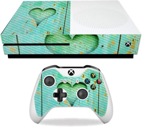غلاف MightySkins من ألياف الكربون لجهاز Microsoft Xbox One S - خشبي | لمسة نهائية واقية ومتينة من ألياف الكربون | سهل التطبيق والإزالة وتغيير الأنماط | صنع في الولايات المتحدة الأمريكية in Saudi Arabia