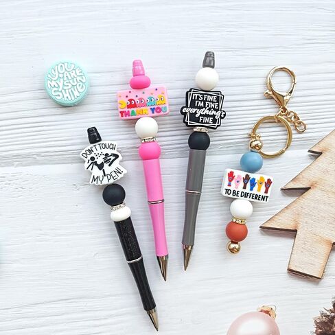 JNwhy Focal Silicone Beads Bulk for Beadable Pen Astronaut Rocket Spaceship Series Soft Rubber Loose Beads Focal Pen Beads for Keychain DIY Making Handmade Crafts (Astronaut Set) in Saudi Arabia