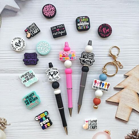 JNwhy Focal Silicone Beads Bulk for Beadable Pen Astronaut Rocket Spaceship Series Soft Rubber Loose Beads Focal Pen Beads for Keychain DIY Making Handmade Crafts (Astronaut Set) in Saudi Arabia