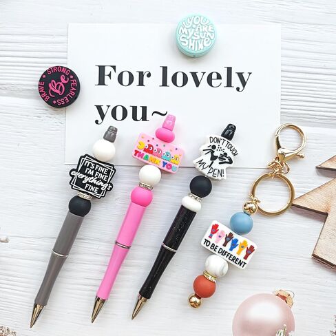 JNwhy Focal Silicone Beads Bulk for Beadable Pen Astronaut Rocket Spaceship Series Soft Rubber Loose Beads Focal Pen Beads for Keychain DIY Making Handmade Crafts (Astronaut Set) in Saudi Arabia