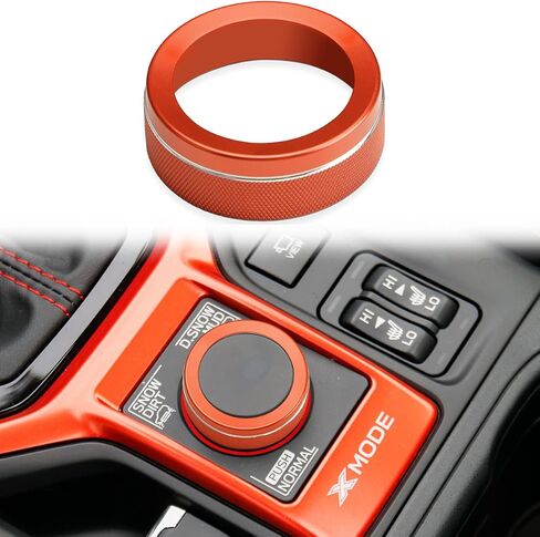 Auovo Drive Mode Gear Shift Switch Knob Cover Ring for Subaru Forester 2019-2024 Car Interior Accessories Aluminum Alloy AC Climate Control Knob Outer Ring Red-Orange in Saudi Arabia