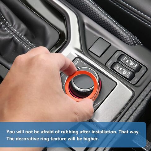 Auovo Drive Mode Gear Shift Switch Knob Cover Ring for Subaru Forester 2019-2024 Car Interior Accessories Aluminum Alloy AC Climate Control Knob Outer Ring Red-Orange in Saudi Arabia
