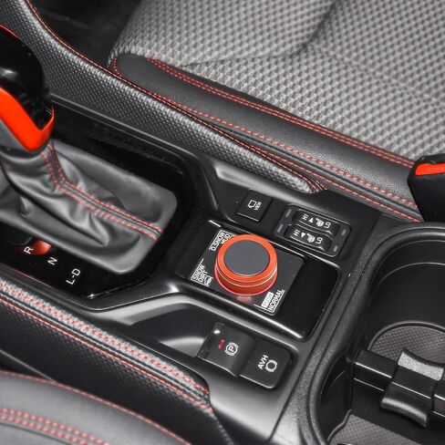 Auovo Drive Mode Gear Shift Switch Knob Cover Ring for Subaru Forester 2019-2024 Car Interior Accessories Aluminum Alloy AC Climate Control Knob Outer Ring Red-Orange in Saudi Arabia