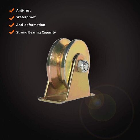 4-Pack 660 lbs Heavy-Duty 2in V-Groove Casters with Brackets for Sliding Gates Wheel, Rolling Gates and Industrial Machines in Saudi Arabia