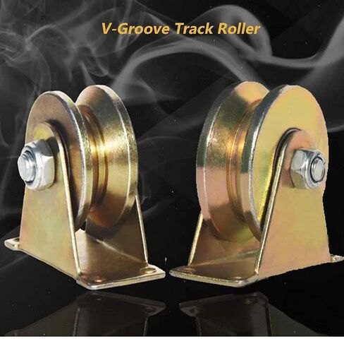 4-Pack 660 lbs Heavy-Duty 2in V-Groove Casters with Brackets for Sliding Gates Wheel, Rolling Gates and Industrial Machines in Saudi Arabia