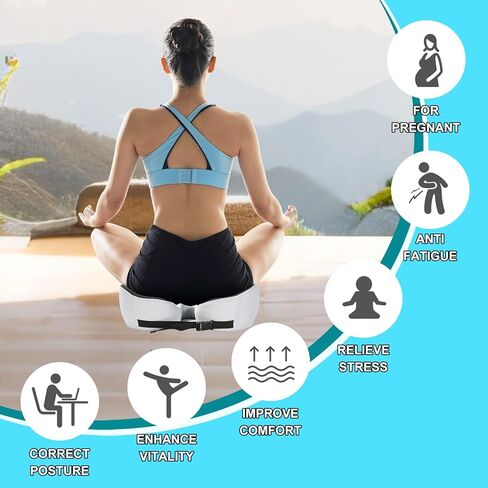 وسادة مقعد كبيرة من إسفنج الذاكرة لتخفيف الضغط وعرق النسا ووسادة تخفيف آلام عظم الذيل، وسائد كرسي مكتب غير قابلة للانزلاق، وسادة كرسي بعرض قابل للتعديل للمنزل والمكتب وكرسي الألعاب والسيارة والكرسي المتحرك (-أسود) in Kuwait