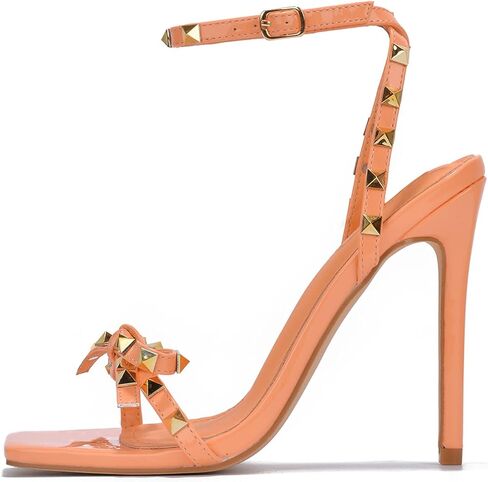 Cape Robbin Cafenoir Transparent Sexy High Heels for Women, Studded Square-Toe High Heels in Saudi Arabia