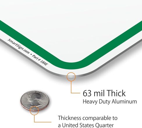 SmartSign (عبوة من 2) لافتة وقوف السيارات المحجوزة، 18 × 12 بوصة، مركب ألومنيوم 2 مم، فتحات مثقوبة مسبقًا، صنع في الولايات المتحدة الأمريكية، أخضر على أبيض in Kuwait