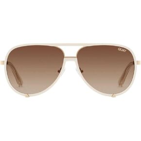 Quay Women's Coffee Run Oversized Round Cat Eye Sunglasses
