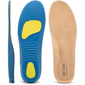 Leather insole, Sweat-Absorbing and Breathable Shoe Inserts Providing Excellent Shock Absorption and Cushioning for Feet Relief for Men and Women (M[US:M8-10/W8-11], Apricot color)