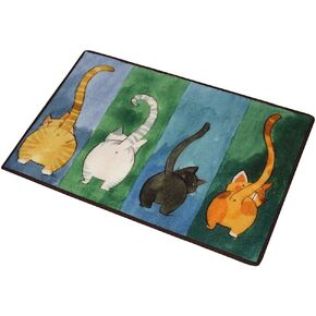 CHOOLD Cute Cat Butt Bedroom Area Rug, Cat Carpet,Cat Tail Non-Slip Absorbent Doormats for Bedroom Living Room Kitchen Bathroom