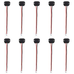 10PCS Type-C Female Chassis Waterproof 2P Solder Wire Type USB C Pigtail Cable Extension Power Cable USB-C Plug to 2 Pin Bare Wire Open End Connector