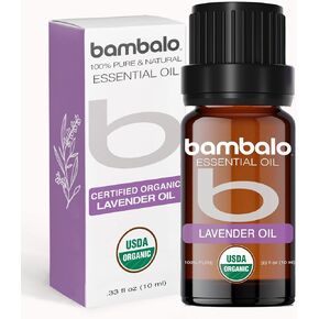 Organic Lavender Essential Oil - 100% Pure USDA Certified, for Aromatherapy Diffuser, Therapeutic Grade, 10ml