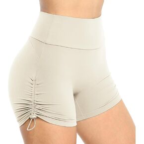 icyzone Women's Athletic Yoga Shorts - High Waisted Workout Running Biker Shorts 3'' Tummy Control No Front Seam