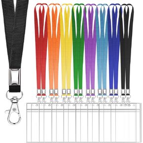 حبل كروز لبطاقات الشحن، 16 حزمة، حبال مع حامل لبطاقة الهوية، ملون in Kuwait