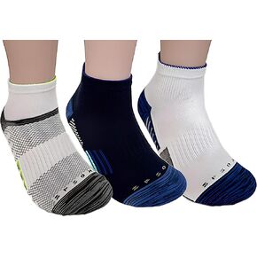 Pickleball Socks for Men, Sport Socks, Size 6-12, Moisture Wicking Cushioned Socks with Mid-foot Compression Band, Cool Comfort, Blister Protection, 6 Pack, SP Sox