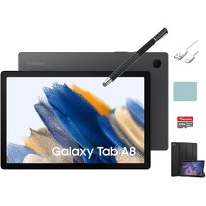 SAMSUNG Galaxy Tab A8 10.5" Touchscreen Android 11 Wi-Fi Tablet, 128GB Internal Memory, 4GB RAM, 8MP Rear + 5MP Front Camera, Bluetooth v5.0, Grey with Accessories