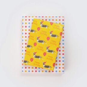 Panda Loves Birthday Cake - Reversible Birthday Wrapping Paper - Eco Gift Wrap by Allport Editions x Wrappily