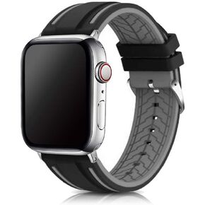 Compatible with Apple Watch Bands 41mm/40mm/38mm 49mm/45mm/44mm/42mm Silicone Divers Model Replacement Rubber Sport Watch Strap for iWatch Series 9/8/7/6/5/4/3 Ultra/SE Bicolor for Men and Women