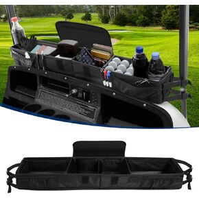Golf Cart Front Inner Basket Organizer Fit Ezgo TXT, Club Car DS/Precedent, Yamaha, Golf Cart Storage Tray with Over 13L Capacity, Indivdual Room, Easy to Install Remove Clean