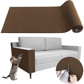 Climbing Cat Scratcher Mat Trimmable Cat Scratching Post Carpet 78.7’’x15.8’’ Self Adhesive Carpet Mat Pad Replacement for Cat Tree Shelves Post Couch Wall Furniture Steps DIY Protector (Cream White)