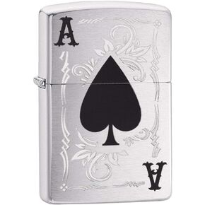 Zippo Lighter: Ace of Spades - Brushed Chrome 79191