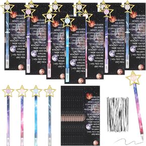 48 Set End of Year Student Gift Pen Bulk Starry Sky Theme Gel Pens with Gift Cards End of the Year Party Supply Graduation Favor Gift for Elementary Students Classmate Classroom from Teacher