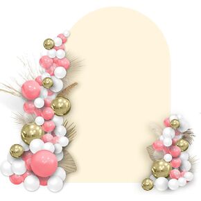 Arch Backdrop Cover,Spandex Cover for Arch Backdrop Stand,Arch Backdrop for Wedding Birthday Photography Baby Shower Party Deco,Apricot6FT